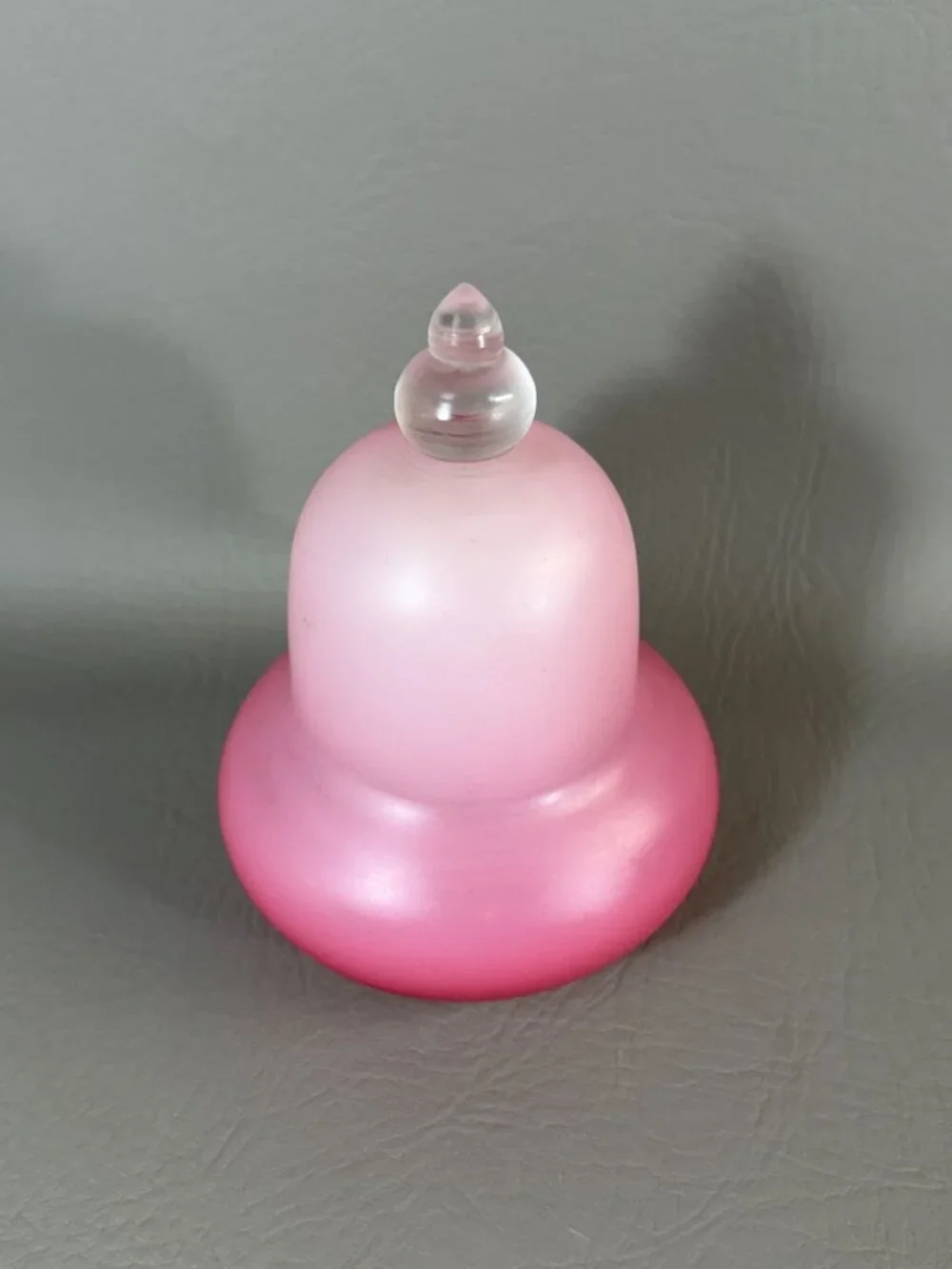 Rare Unpainted Fenton Burmese Glass Bell Satin Finish Pink Vintage Collectible